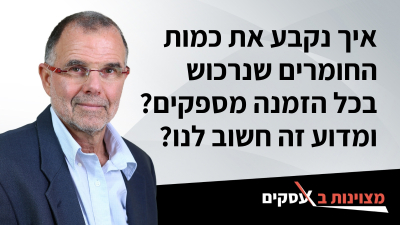 (וידיאו) איך נקבע את כמות החומרים שנרכוש בכל הזמנה מספקים? ומדוע זה חשוב לנו?