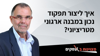 [וידאו] איך ליצור תפקוד נכון במבנה ארגוני מטריציוני?